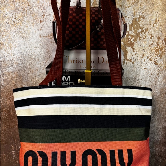 Miu Miu Striped Tote Bag - Picture 2 of 6
